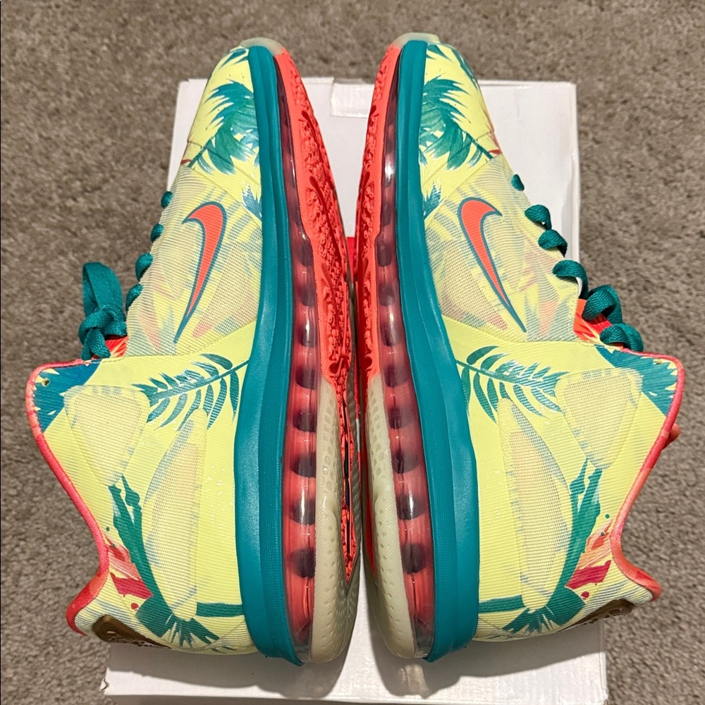 Nike LeBron IX Low White Lime and Bright Mango - Picture 6 of 8